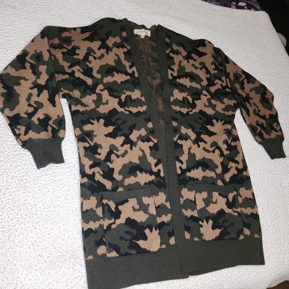 Philosophy Boho Camo Sweater Jacket - Picture 6 of 11